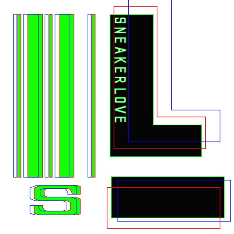 sl neon gren 3d outlines20 large